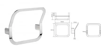 Полотенцедержатель «Bemeta» Organic 157104391 на стену хром Полотенцедержатель «Bemeta» Organic 157104391 на стену хром