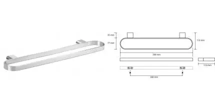 Полотенцедержатель двойной «Bemeta» Organic 157104401 на стену хром Полотенцедержатель двойной «Bemeta» Organic 157104401 на стену хром