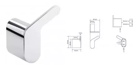 Крючок «Bemeta» Organic 157106191 на стену хром