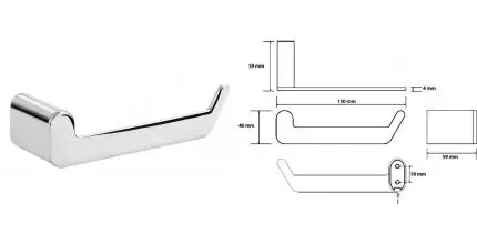 Держатель для туалетной бумаги «Bemeta» Organic 157112021 на стену хром