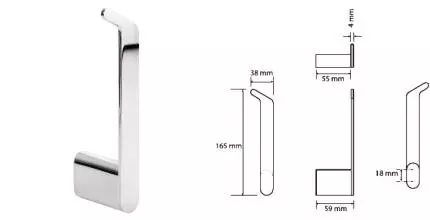 Держатель для туалетной бумаги «Bemeta» Organic 157112031 на стену хром