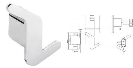 Двойной крючок «Bemeta» Organic 157106201L на стену хром