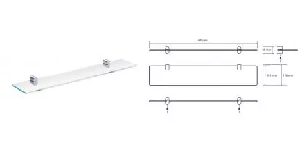 Полка в ванну «Bemeta» Organic 157102241 на стену хром