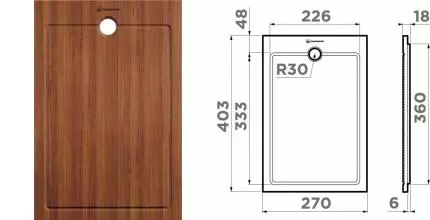 Разделочная доска «Omoikiri» CB-03-WOOD-S на кухонную мойку венге Разделочная доска «Omoikiri» CB-03-WOOD-S на кухонную мойку венге