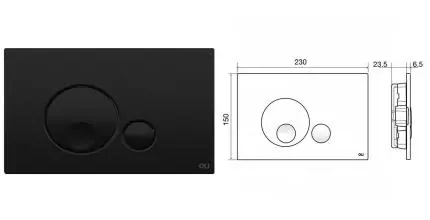 Кнопка смыва «Oli» Globe 152952 черная