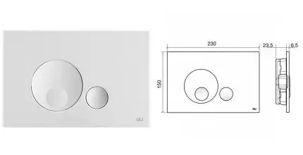 Кнопка смыва «Oli» Globe 152949 белая