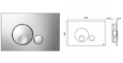 Кнопка смыва «Oli» Globe 152950 хром