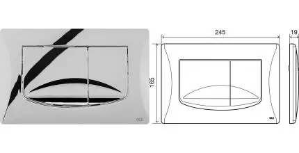 Кнопка смыва «Oli» River Dual 638504 хром
