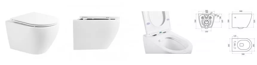 Подвесной унитаз безободковый «Belbagno» Sfera-R BB513CH белый (BB870SC) с сиденьем дюропласт с микролифтом Подвесной унитаз безободковый «Belbagno» Sfera-R BB513CH белый (BB870SC) с сиденьем дюропласт с микролифтом