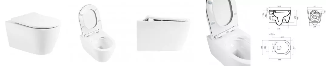 Подвесной унитаз безободковый «Belbagno» Marino BB105CHR белый (BB2031SC) с сиденьем дюропласт с микролифтом Подвесной унитаз безободковый «Belbagno» Marino BB105CHR белый (BB2031SC) с сиденьем дюропласт с микролифтом