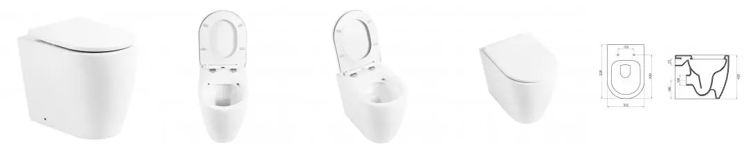 Приставной унитаз безободковый «Belbagno» Marino BB105CBR белый (BB2031SC) с сиденьем дюропласт с микролифтом Приставной унитаз безободковый «Belbagno» Marino BB105CBR белый (BB2031SC) с сиденьем дюропласт с микролифтом