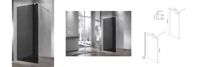 Душевая перегородка «Vincea» Walk-In VSW-1H100CG 100/200 тонированная/хром Душевая перегородка «Vincea» Walk-In VSW-1H100CG 100/200 тонированная/хром