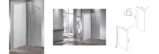 Душевая перегородка «Vincea» Walk-In VSW-1H100CL 100/200 прозрачная/хром Душевая перегородка «Vincea» Walk-In VSW-1H100CL 100/200 прозрачная/хром