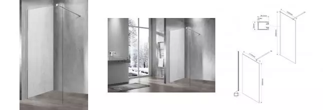 Душевая перегородка «Vincea» Walk-In VSW-1H120CL 120/200 прозрачная/хром Душевая перегородка «Vincea» Walk-In VSW-1H120CL 120/200 прозрачная/хром