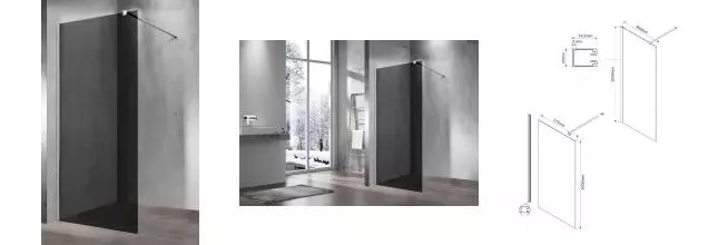 Душевая перегородка «Vincea» Walk-In VSW-1H800CG 80/200 тонированная/хром Душевая перегородка «Vincea» Walk-In VSW-1H800CG 80/200 тонированная/хром