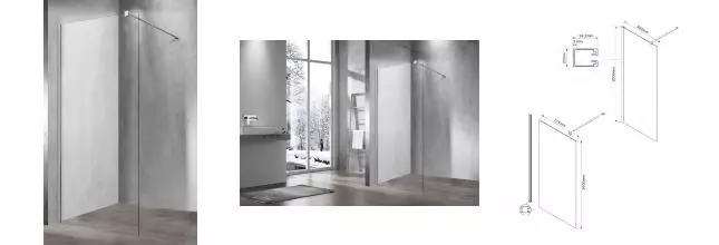 Душевая перегородка «Vincea» Walk-In VSW-1H800CL 80/200 прозрачная/хром Душевая перегородка «Vincea» Walk-In VSW-1H800CL 80/200 прозрачная/хром