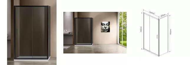 Душевой угол-ограждение «Vincea» Garda VSR-1G9012CGB 120/90 тонированный/чёрный прямоугольный без поддона универсальный Душевой угол-ограждение «Vincea» Garda VSR-1G9012CGB 120/90 тонированный/чёрный прямоугольный без поддона универсальный