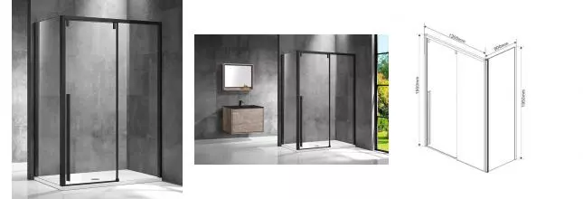 Душевой угол-ограждение «Vincea» Lugano VSR-1L9013CLB-1 130/90 прозрачный/чёрный прямоугольный без поддона универсальный Душевой угол-ограждение «Vincea» Lugano VSR-1L9013CLB-1 130/90 прозрачный/чёрный прямоугольный без поддона универсальный