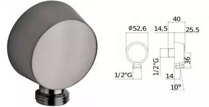 Подключение для душевого шланга «Paffoni» ZACC130NKN никель