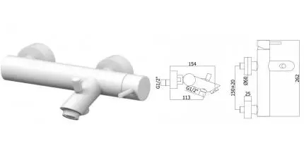 Смеситель для ванны «Paffoni» Light LIG022BO белый матовый