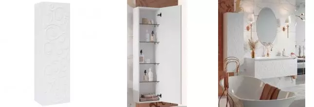 Пенал «Clarberg» Elegance 40 подвесной белый правый Пенал «Clarberg» Elegance 40 подвесной белый правый