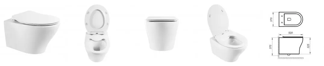 Подвесной унитаз безободковый «Belbagno» Acqua BB340CHR белый (BB2020SC) с сиденьем дюропласт с микролифтом Подвесной унитаз безободковый «Belbagno» Acqua BB340CHR белый (BB2020SC) с сиденьем дюропласт с микролифтом