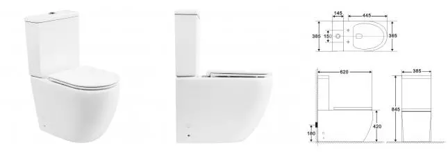 Унитаз компакт безободковый «Belbagno» Amanda BB051CPR/BB051T белый (BB870SC) с сиденьем дюропласт с микролифтом Унитаз компакт безободковый «Belbagno» Amanda BB051CPR/BB051T белый (BB870SC) с сиденьем дюропласт с микролифтом