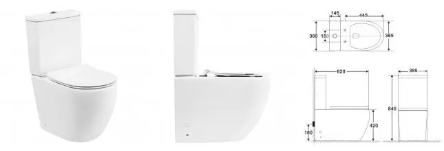 Унитаз компакт безободковый «Belbagno» Amanda BB051CPR/BB051T белый (BB2034SC) с сиденьем дюропласт с микролифтом Унитаз компакт безободковый «Belbagno» Amanda BB051CPR/BB051T белый (BB2034SC) с сиденьем дюропласт с микролифтом
