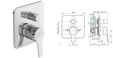 Смеситель для душа «Ideal Standard» Sesia A6949AA хром