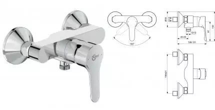 Смеситель для душа «Ideal Standard» Dot 2.0 BC325AA хром Смеситель для душа «Ideal Standard» Dot 2.0 BC325AA хром