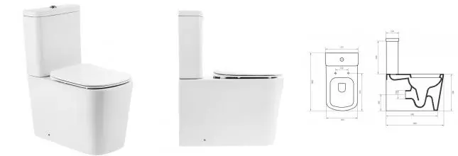 Унитаз компакт безободковый «Belbagno» Albano BB120CPR/BB120T белый (BB10150SC) с сиденьем дюропласт с микролифтом Унитаз компакт безободковый «Belbagno» Albano BB120CPR/BB120T белый (BB10150SC) с сиденьем дюропласт с микролифтом