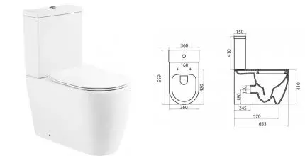 Унитаз компакт безободковый «Belbagno» Marino BB105CPR-BB105T белый (BB2034SC) с сиденьем дюропласт с микролифтом Унитаз компакт безободковый «Belbagno» Marino BB105CPR-BB105T белый (BB2034SC) с сиденьем дюропласт с микролифтом