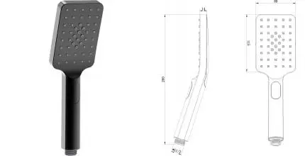 Ручная лейка «Lemark» LM8123GM графит