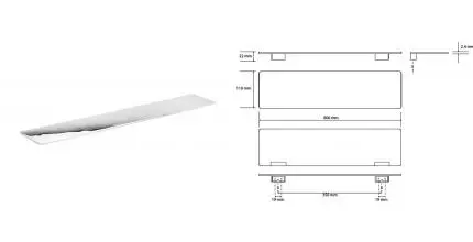 Полка в ванну «Bemeta» Organic 157102381 на стену хром