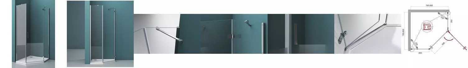Душевой угол-ограждение «Belbagno» KRAFT-P-1-80-C-Cr-R 80/80 прозрачный/хром многоугольный без поддона правый Душевой угол-ограждение «Belbagno» KRAFT-P-1-80-C-Cr-R 80/80 прозрачный/хром многоугольный без поддона правый