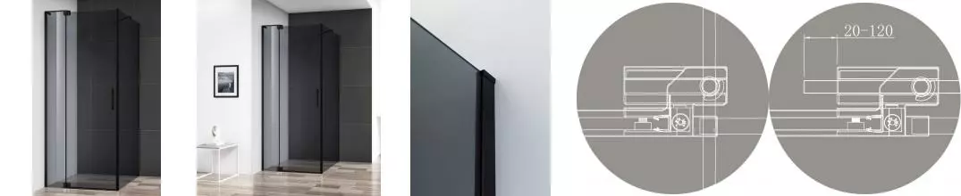 Душевой угол-ограждение «Cezares» SLIDER-AH-1-100-70/80-GRIGIO-NERO 80/100 тонированный/чёрный прямоугольный без поддона универсальный Душевой угол-ограждение «Cezares» SLIDER-AH-1-100-70/80-GRIGIO-NERO 80/100 тонированный/чёрный прямоугольный без поддона универсальный