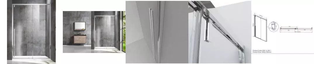 Душевая дверь «Vincea» Lugano VDS-1L160CL-1 160/195 прозрачная/хром универсальная