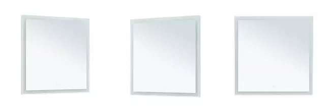Зеркало «Aquanet» Гласс 80 с подсветкой белый глянец