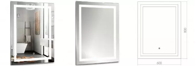 Зеркало «Azario» Рига 60 с подсветкой
