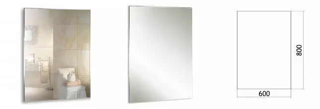 Зеркало «Loranto» Прямоугольник 60 без света Зеркало «Loranto» Прямоугольник 60 без света