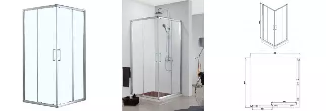 Душевой угол-ограждение «Azario» Greenwood 1142 90/90 квадратный прозрачный/серебро без поддона Душевой угол-ограждение «Azario» Greenwood 1142 90/90 квадратный прозрачный/серебро без поддона