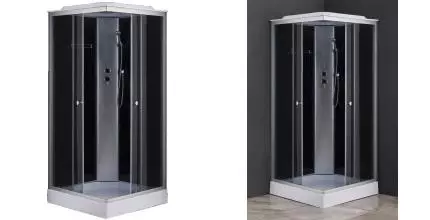 Душевая кабина «Loranto» CS-6491G (CS-8072) 90/90 низкий поддон тонированная/матовый хром Душевая кабина «Loranto» CS-6491G (CS-8072) 90/90 низкий поддон тонированная/матовый хром