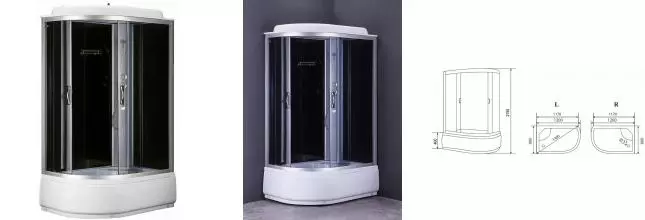 Душевая кабина «Loranto» CS-66120G 120/80 высокий поддон прозрачная/матовый хром правая Душевая кабина «Loranto» CS-66120G 120/80 высокий поддон прозрачная/матовый хром правая
