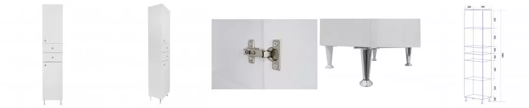 Пенал «Loranto» Моника 40 белый правый Пенал «Loranto» Моника 40 белый правый