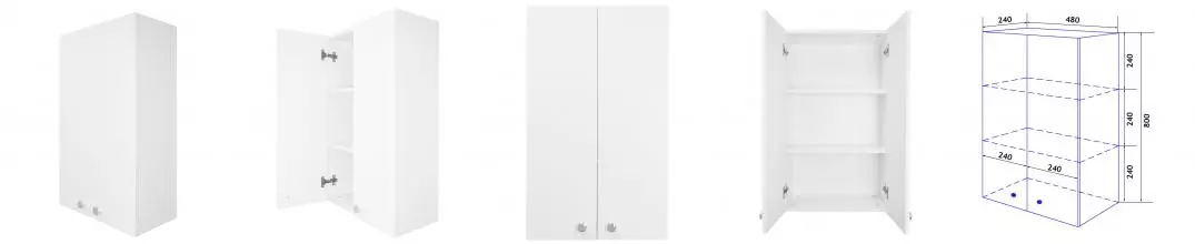 Шкаф «Loranto» Моника 50 подвесной белый универсальный