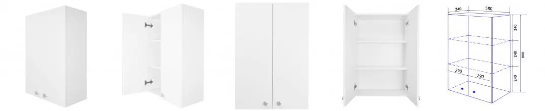 Шкаф «Loranto» Моника 60 подвесной белый универсальный