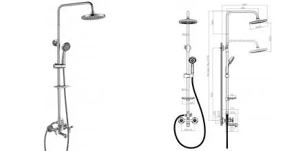 Душевая система «Rossinka» Q02-46 хром Душевая система «Rossinka» Q02-46 хром