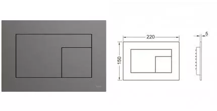 Кнопка смыва «TECE» Velvet 9240731 антрацит Кнопка смыва «TECE» Velvet 9240731 антрацит