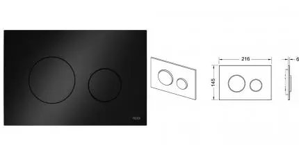 Кнопка смыва «TECE» TECEloop 2.0 9240924 черная