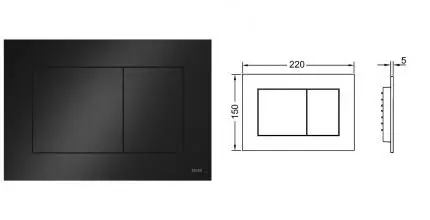 Кнопка смыва «TECE» TECEnow 9240407 черная матовая